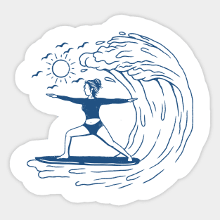 Yoga Surf Girl Sticker